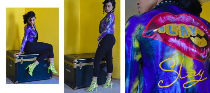 Jacket: ProBantuStyle Bodysuit: The Black Pussycat Shoes: Moda Coeur Shoetique Model: Adriana (Photo: JD Hodge)